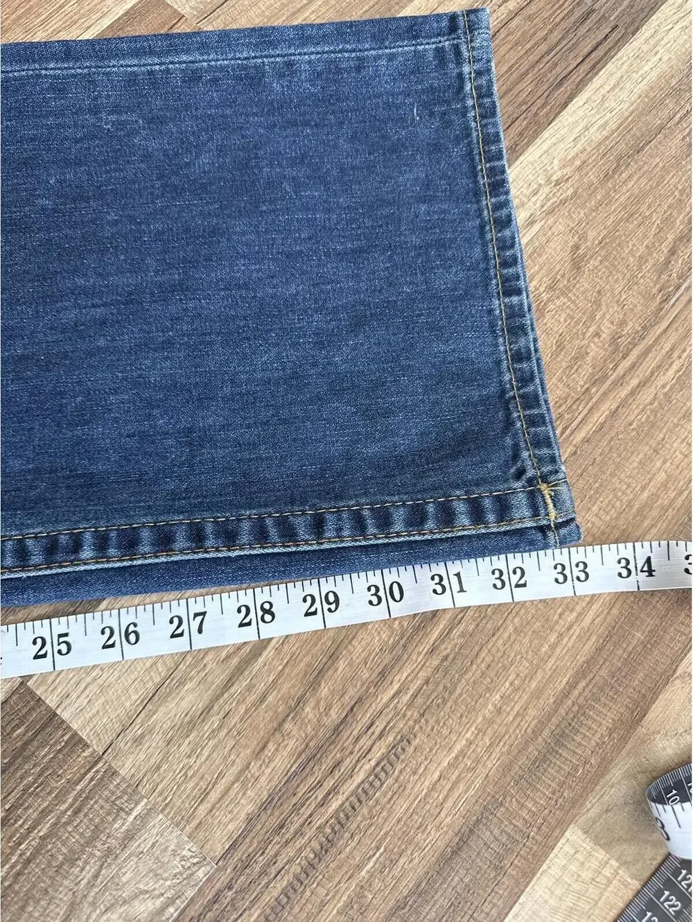 True Religion Straight Mens Jeans 40x33 Distressed Blue Denim Flap Pocket